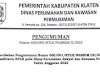 Perubahan Pengumuman  Seleksi Fasilitator RTLH Disperakim Kab. Klaten