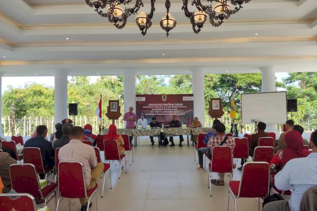Disperakim menyelenggarakan Sosialisasi Bansos RTLH Sumber Dana CSR PT Tirta Investama