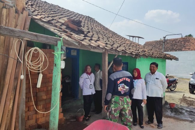 Monitoring Pelaksanaan Bantuan Sosial RTLH TA 2024 lokasi TMMD, Desa Karangdukuh Kecamatan Jogonalan
