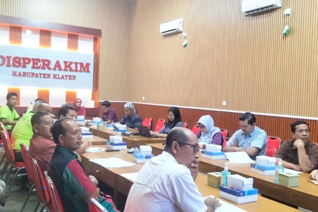 Disperakim Klaten Gelar Rapat Site Plan Perumahan Griya Kencana Harmoni di Desa Dalangan