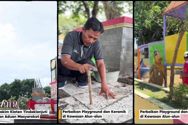 Disperakim Klaten Tindak Lanjuti Aduan Masyarakat Terkait Fasilitas Umum Alun-Alun Klaten