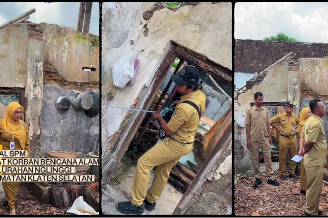 Disperakim Klaten Laksanakan Verifikasi dan Validasi Bencana Alam di Desa Nginggi