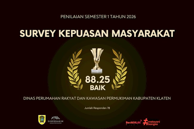 Disperakim Kabupaten Klaten Raih Nilai SKM 88,25 dengan Predikat "Baik" pada Semester I Tahun 2026