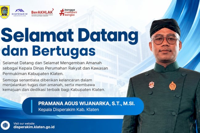 Keluarga Besar Disperakim Klaten Sambut Pramana Agus Wijanarka sebagai Kepala Dinas yang Baru