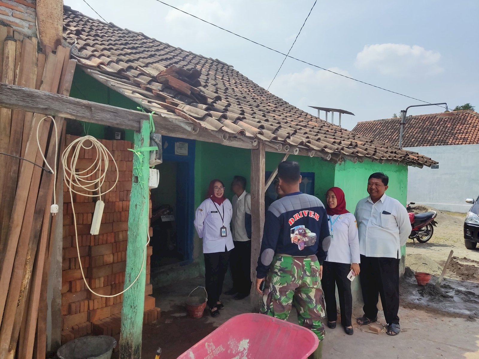 Monitoring Pelaksanaan Bantuan Sosial RTLH TA 2024 lokasi TMMD, Desa Karangdukuh Kecamatan Jogonalan