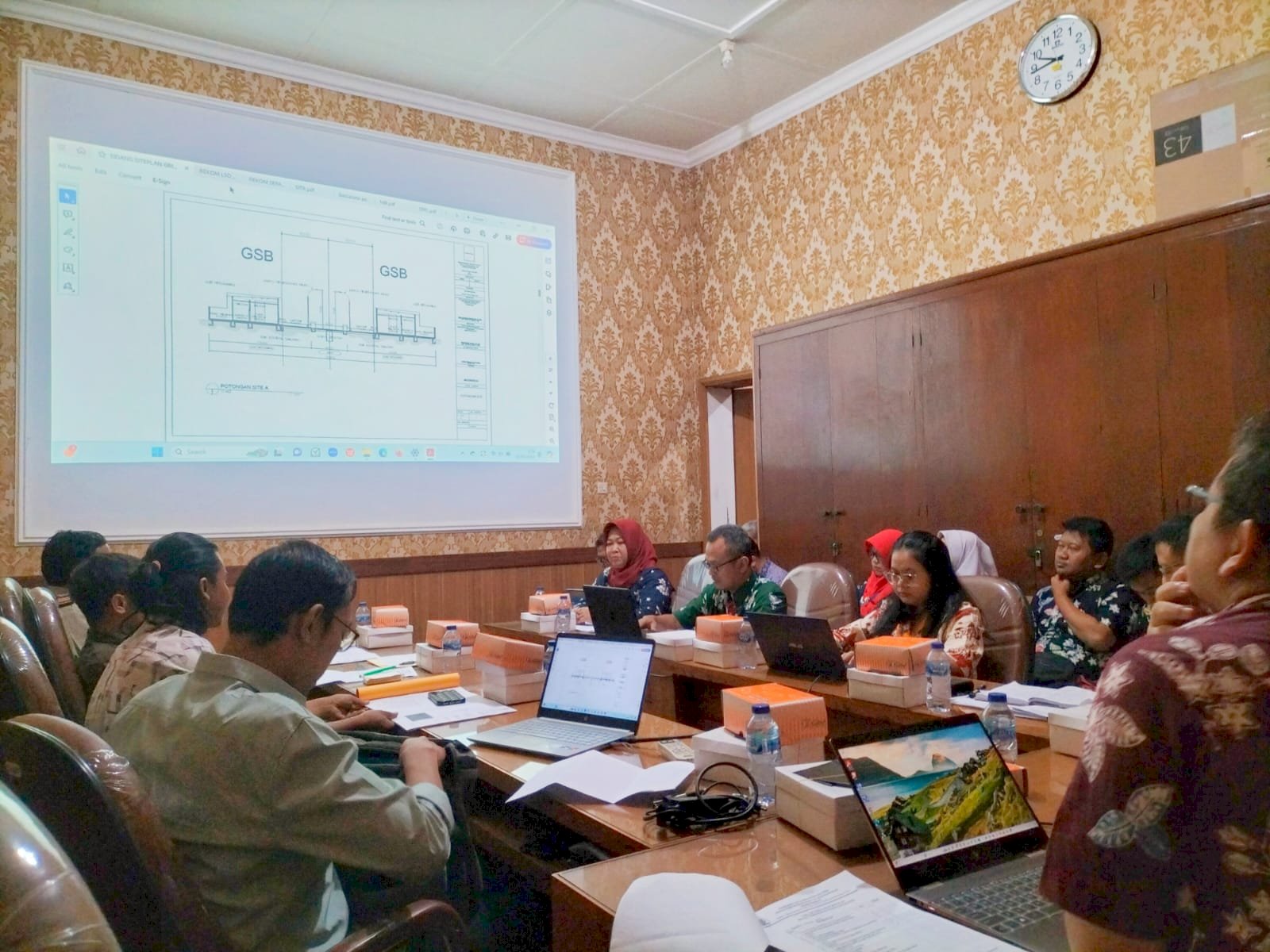 Rapat Koordinasi Site Plan Perumahan Griya Nata Mrisen Juwiring oleh Pengembang PT.Pranata Mulya Jaya