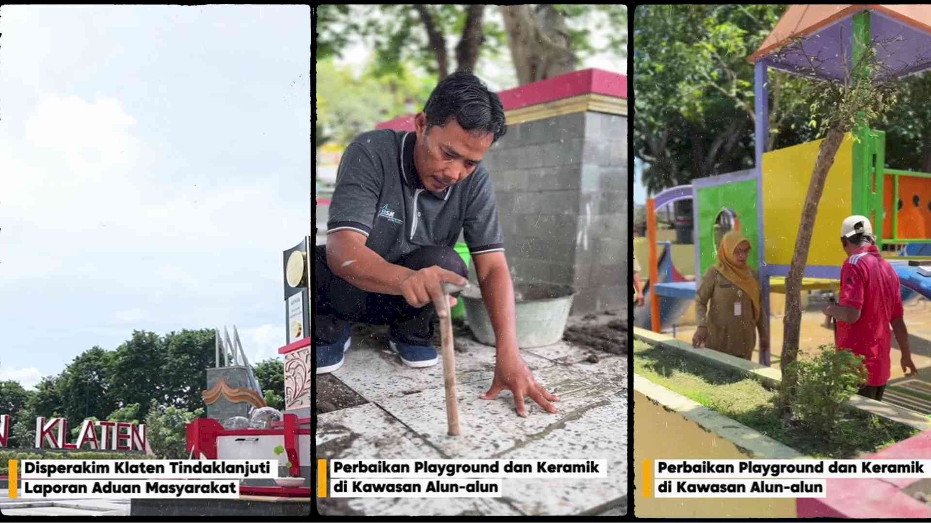 Disperakim Klaten Tindak Lanjuti Aduan Masyarakat Terkait Fasilitas Umum Alun-Alun Klaten