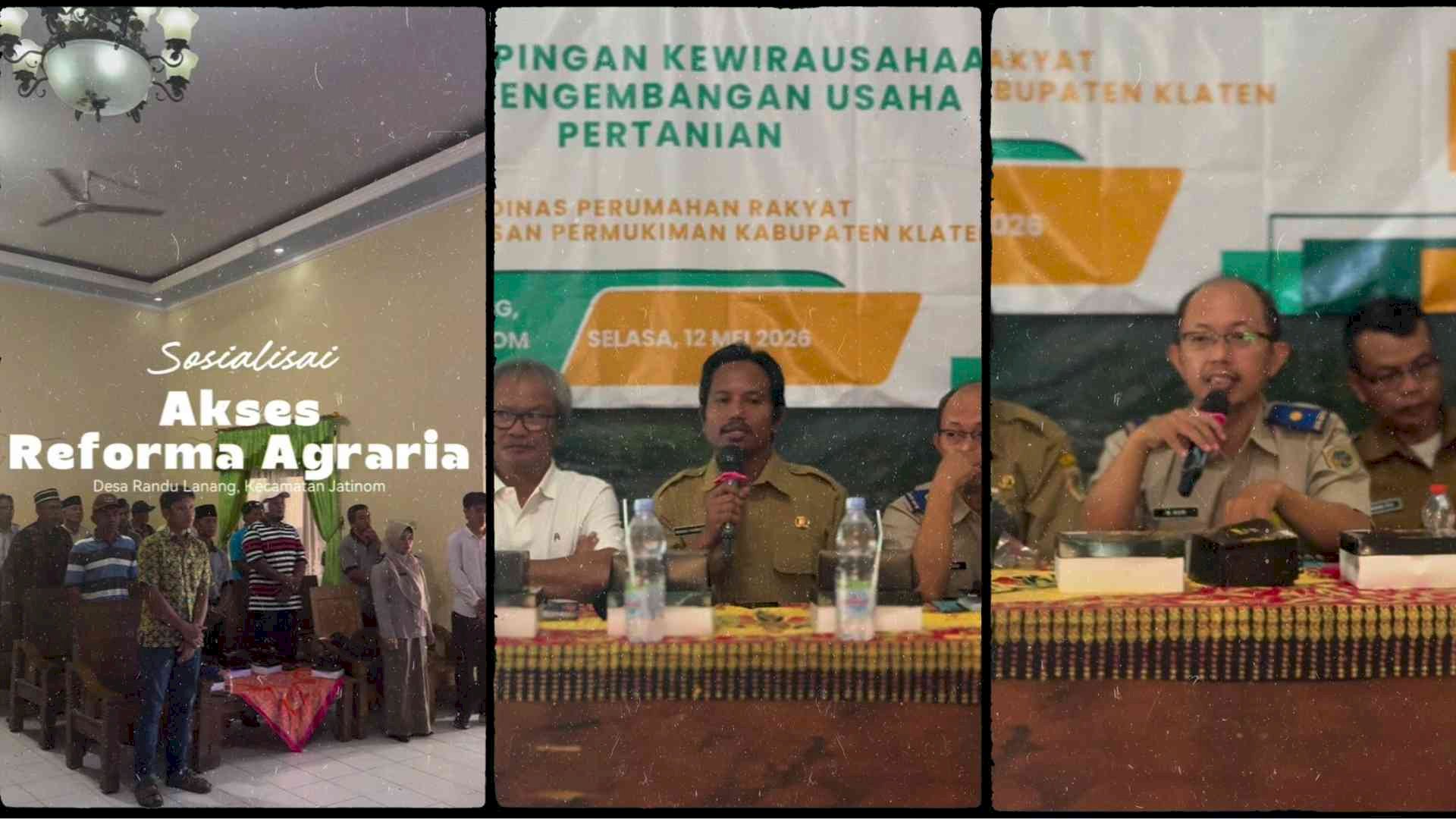 Disperakim Klaten dan BPN Gelar Sosialisasi Akses Reforma Agraria dan Pendampingan Kewirausahaan di Desa Randulanang