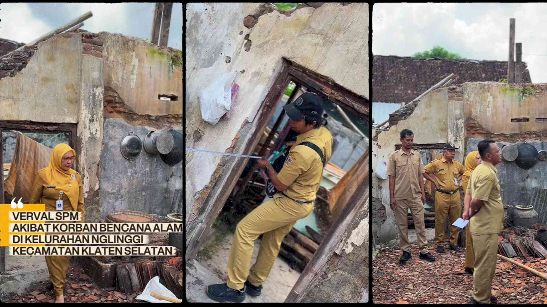 Disperakim Klaten Laksanakan Verifikasi dan Validasi Bencana Alam di Desa Nginggi