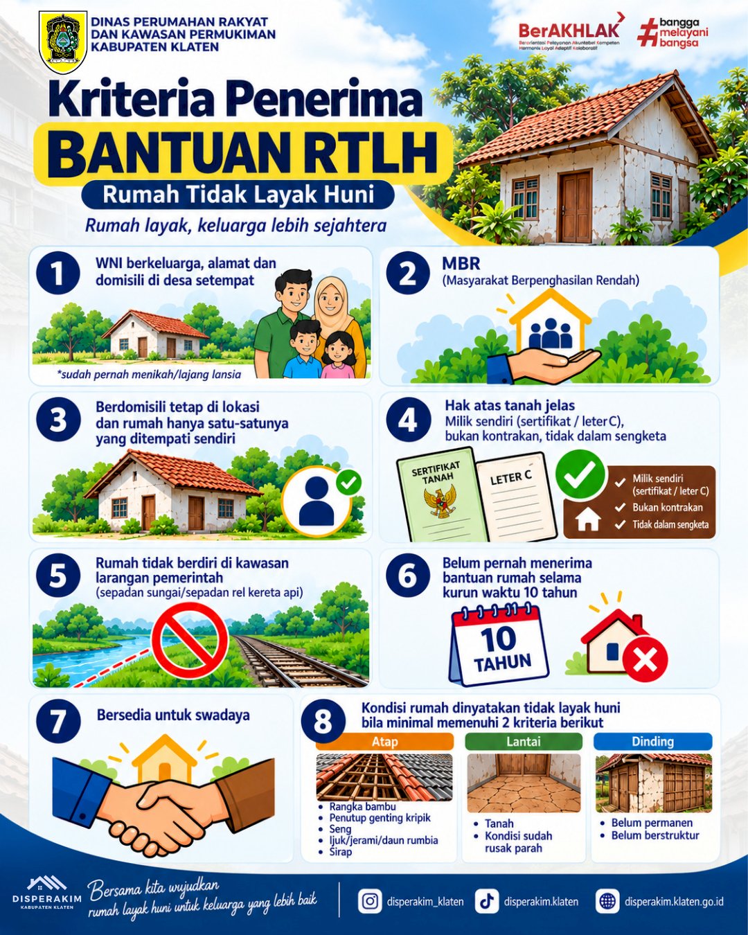 Disperakim Klaten Sosialisasikan Kriteria Penerima Bantuan Rumah Tidak Layak Huni (RTLH)