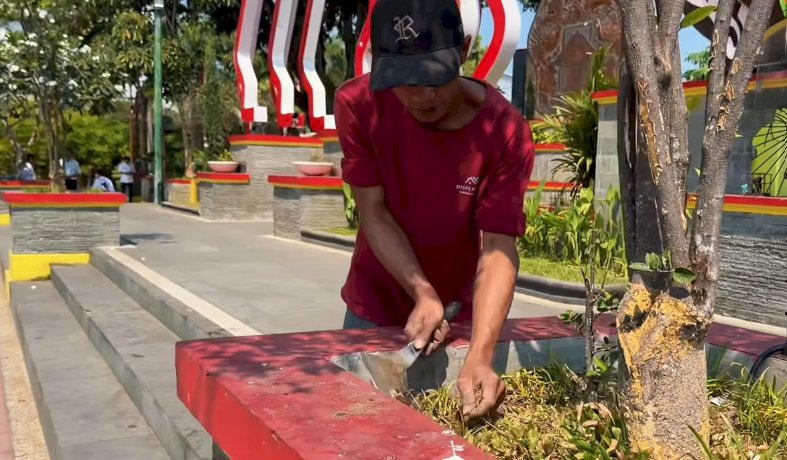 Disperakim Klaten Lakukan Peninjauan Fasilitas Umum Alun-Alun Klaten, Siapkan Tindak Lanjut Perbaikan